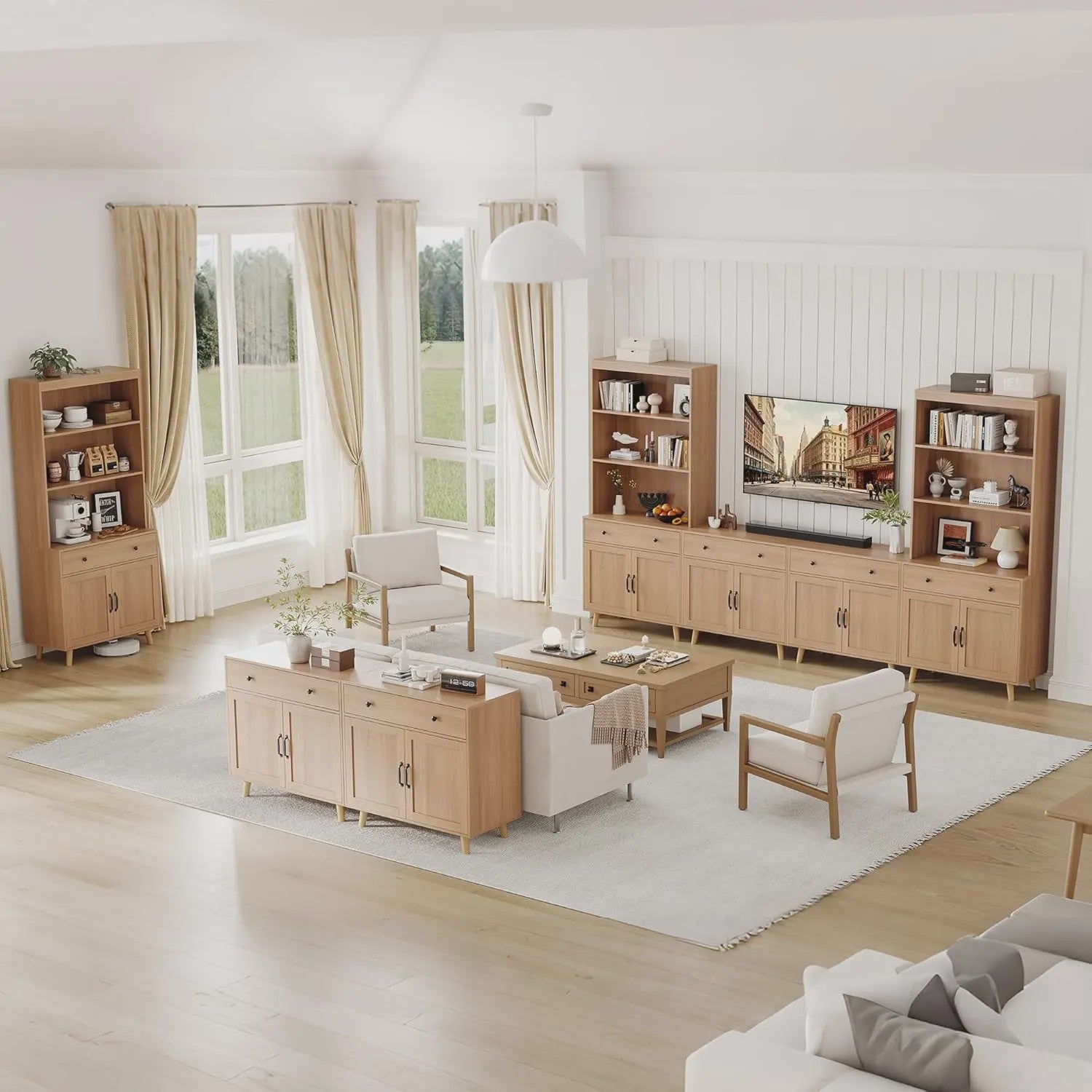 Veelzijdige Dressoir Kast met Lades en Planken - Stijlvolle Opbergoplossing voor Woonkamer, Slaapkamer of Kantoor