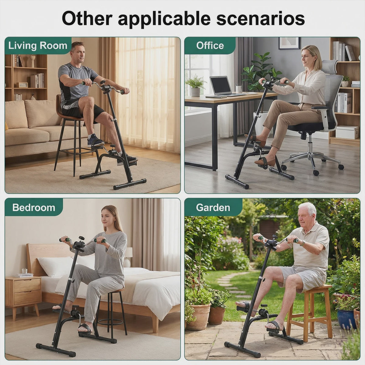 Compacte Hometrainer Fiets voor Benen en Armen - Verstelbare Weerstand - Ideaal voor Senioren en Zittend Gebruik