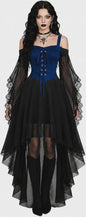 Gothic Heksenjurk Dames - Middeleeuwse Vampier Stijl met Vlinder Mouwen & Kant