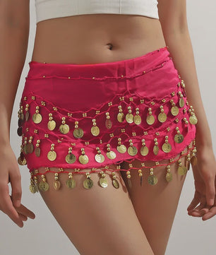 Buikdans Heupsjaal met Munten - Chiffon Rok voor Dans en Yoga