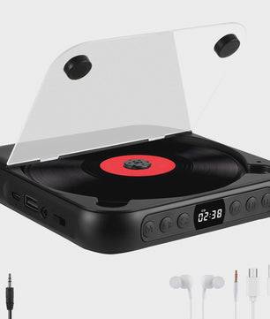 Draagbare CD Speler met Bluetooth 5.3, Oplaadbaar, Ingebouwde HiFi Speakers & USB