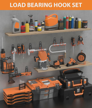 Heavy Duty Garage Haken Set - Wandmontage Organizer voor Gereedschap, Fietsen & Tuin