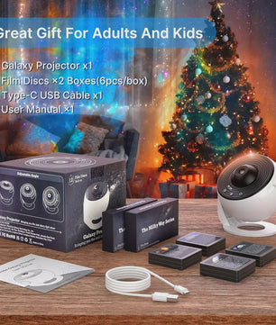 Galaxy Projector Sterrenhemel Nachtlampje met 13 HD Film Discs - 360° Rotatie