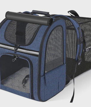 Uitbreidbare Huisdierenrugzak: Grote Capaciteit, Ademend & Opvouwbaar voor Katten, Honden & Motorrijden