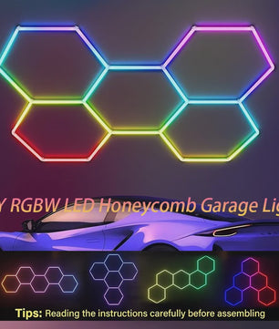 Hexagon LED Verlichting RGB - Dimbare Wandlampen & Plafondlampen voor Gaming, Feest & Garage