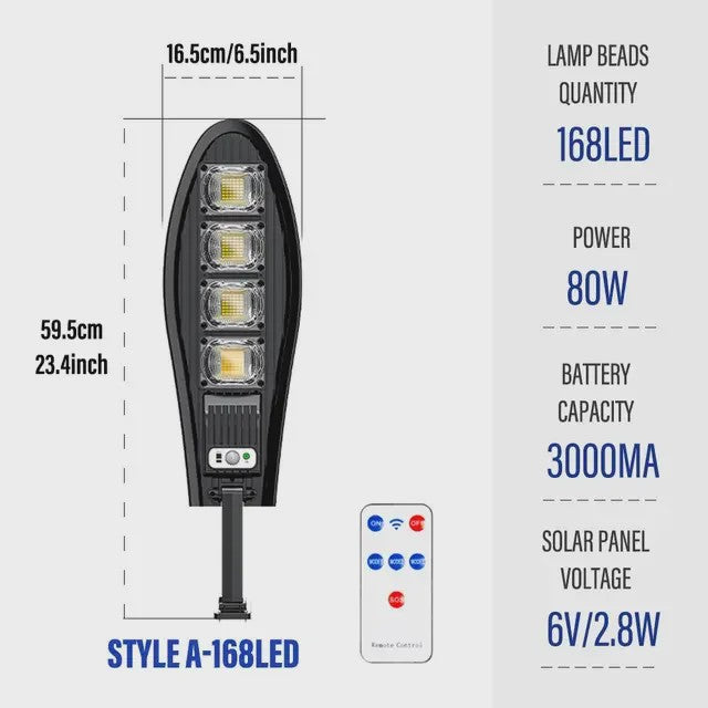 LED Solar Tuinlamp met Bewegingssensor en Afstandsbediening - Waterdicht Buitenlicht