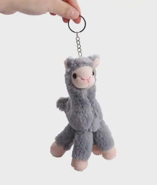 Pluche Alpaca Sleutelhanger - Schattige Knuffel Dierenhanger voor Tassen en Sleutels
