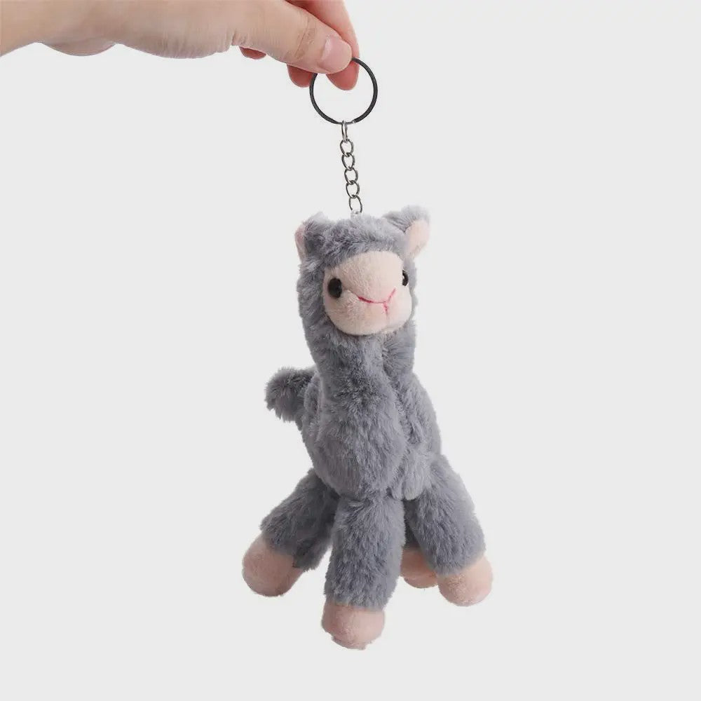 Pluche Alpaca Sleutelhanger - Schattige Knuffel Dierenhanger voor Tassen en Sleutels