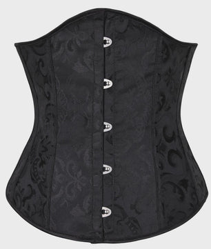 Bloemenprint Underbust Corset met Push-Up Effect - Sexy Gothic Stijl