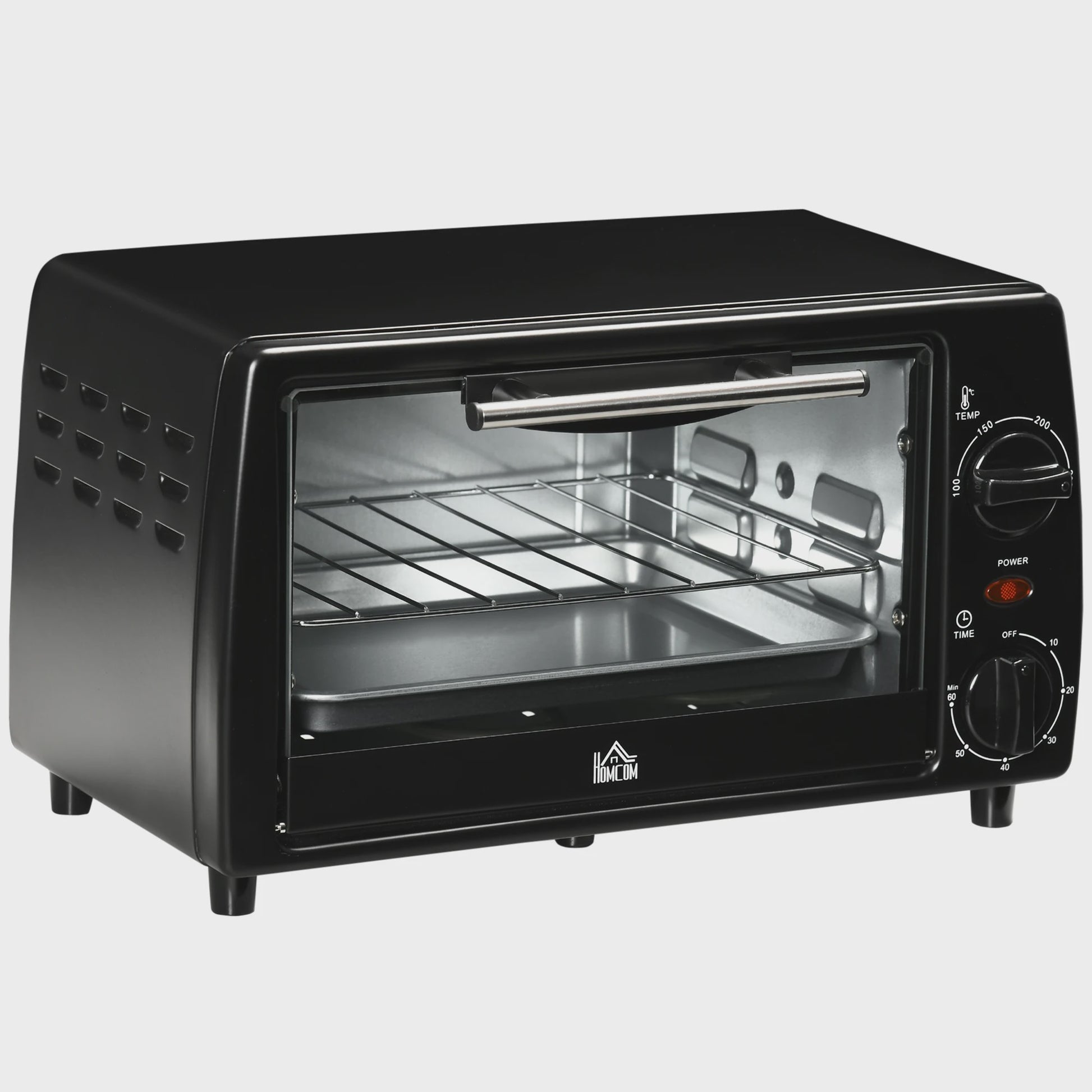Homcom Mini Oven 10L - Compacte Elektrische Oven met 750W Vermogen