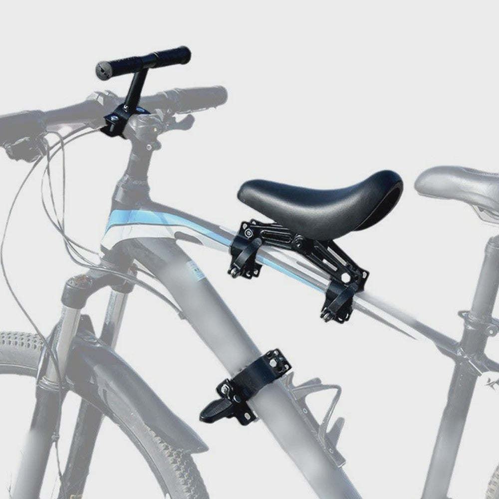 Kinder Fietsstoeltje Voorop met Stuur en Voetsteunen - Veilig en Comfortabel