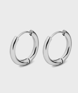 Roestvrijstalen Hoops Oorbellen - Goudkleurig, Zilver, Zwart & Regenboog - Unisex