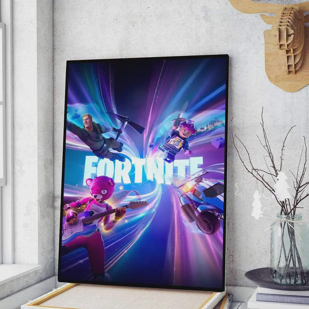 Fortnite Game Poster Canvas Print - Anime Stijl Wanddecoratie
