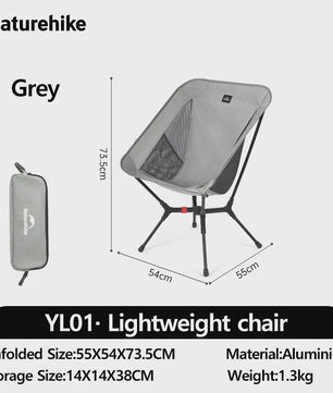 Naturehike YL01 Ultra-lichtgewicht Campingstoel - Snel Opvouwbaar & Draagbaar (150kg)