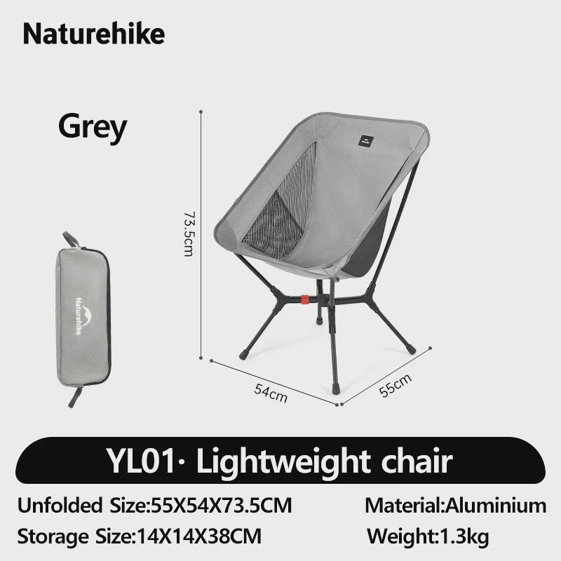 Naturehike YL01 Ultra-lichtgewicht Campingstoel - Snel Opvouwbaar & Draagbaar (150kg)
