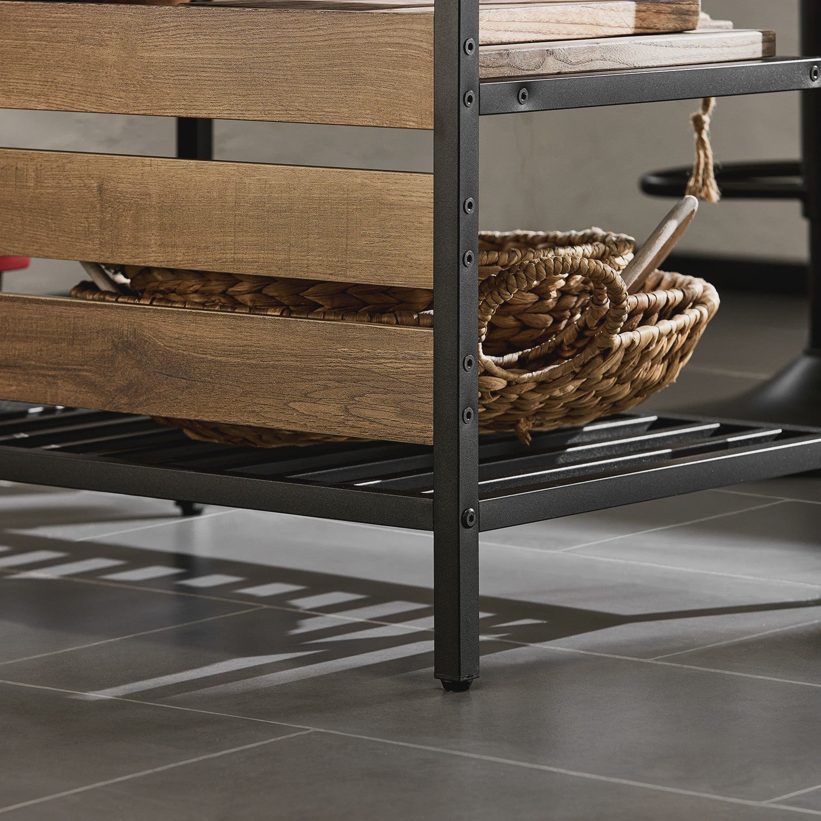 Keuken Eiland Trolley met Lades en Planken - Keukenwagen Sideboard