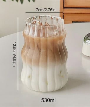 Creatieve Glazen Tumbler - Hittebestendig & Transparant voor Koffie, Sap, Cocktails