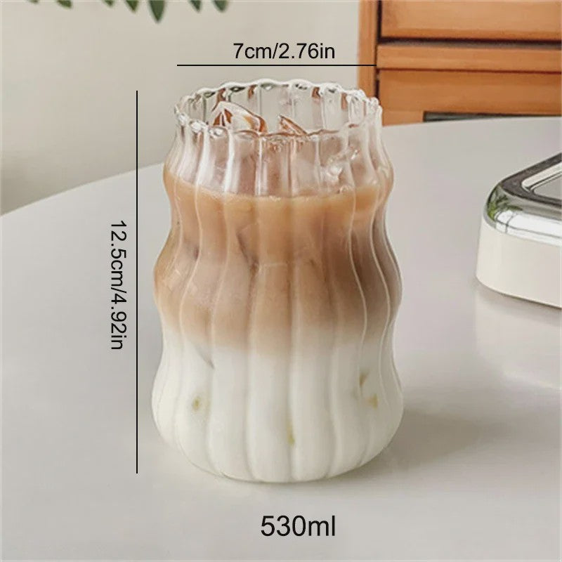 Creatieve Glazen Tumbler - Hittebestendig & Transparant voor Koffie, Sap, Cocktails