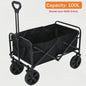 Opvouwbare Kampeerwagen met Wielen - 75KG Draagkracht - Ideaal voor Tuin, Strand & Festivals