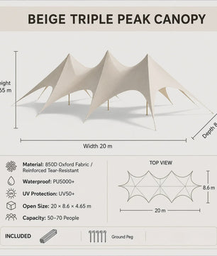 Luxe Ster Tent - Waterdicht, UV-bestendig voor Glamping, Feesten & Evenementen