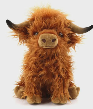 Schattige Pluche Schotse Hooglander Koe Knuffel - 25cm - Cadeau voor Kinderen & Baby's