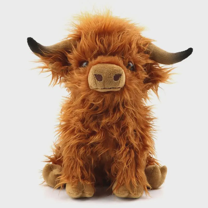 Schattige Pluche Schotse Hooglander Koe Knuffel - 25cm - Cadeau voor Kinderen & Baby's