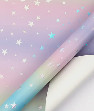 Feestelijk Regenboog Cadeaupapier met Sterren & Stippen - 43x300cm