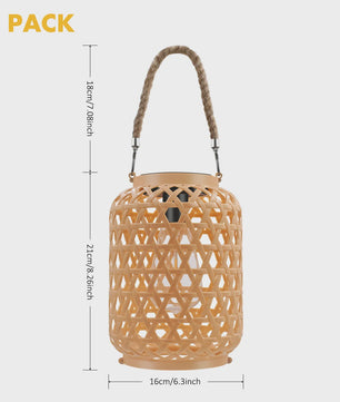 Sfeervolle Rattan Solar Lantaarn voor Buiten - Waterdicht & Decoratief