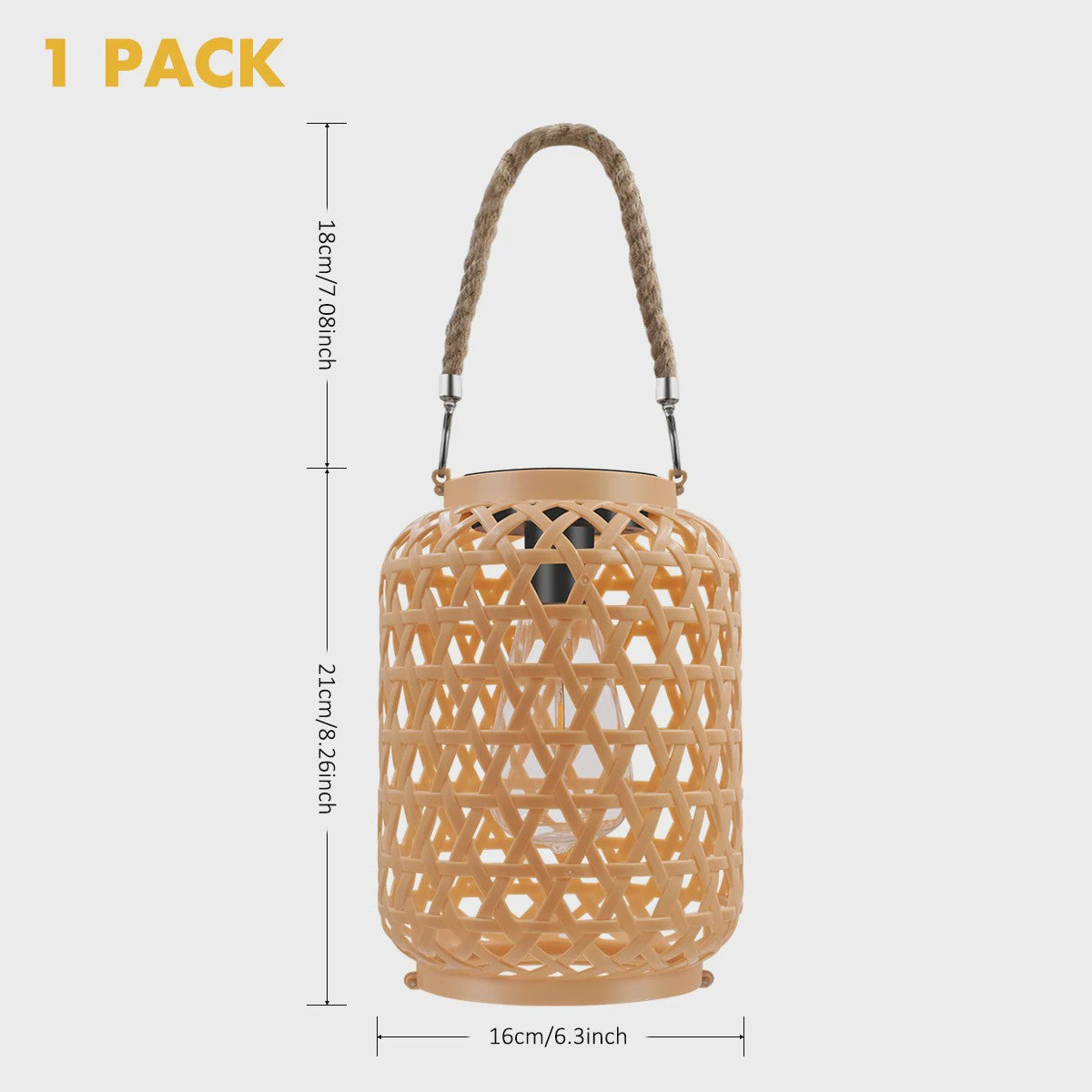 Sfeervolle Rattan Solar Lantaarn voor Buiten - Waterdicht & Decoratief