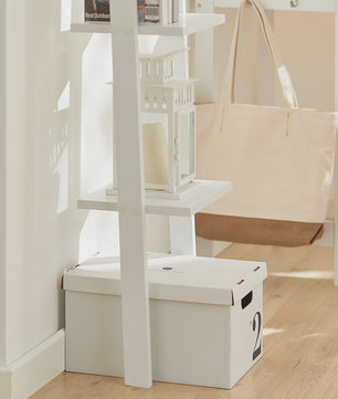 SoBuy FRG15-W Ladder Boekenkast Wit - 4 Planken, Vrijstaand, 33cm Breed