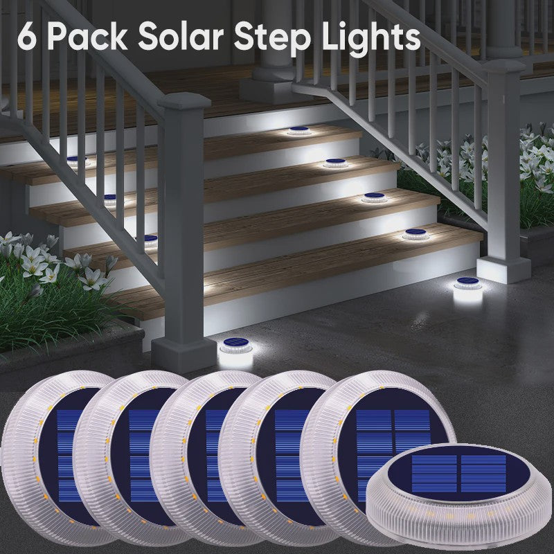 Solar Buitenlampen Warm Wit - IP68 Waterdicht - Oplaadbaar - Voor Oprit, Trap, Dek & Tuin
