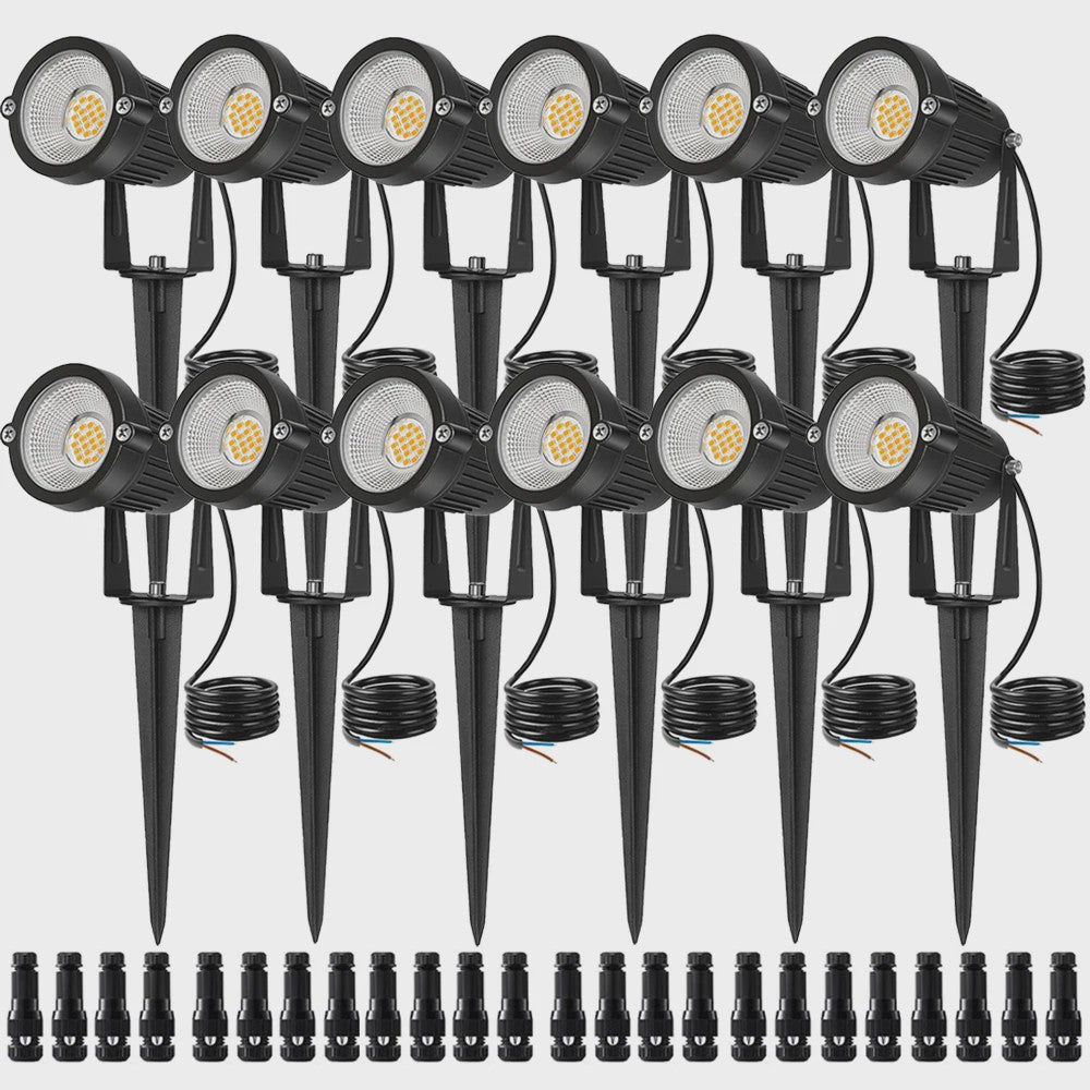 Waterdichte LED Tuinspot 7W Warm Wit met Grondspies - IP65 Buitenverlichting