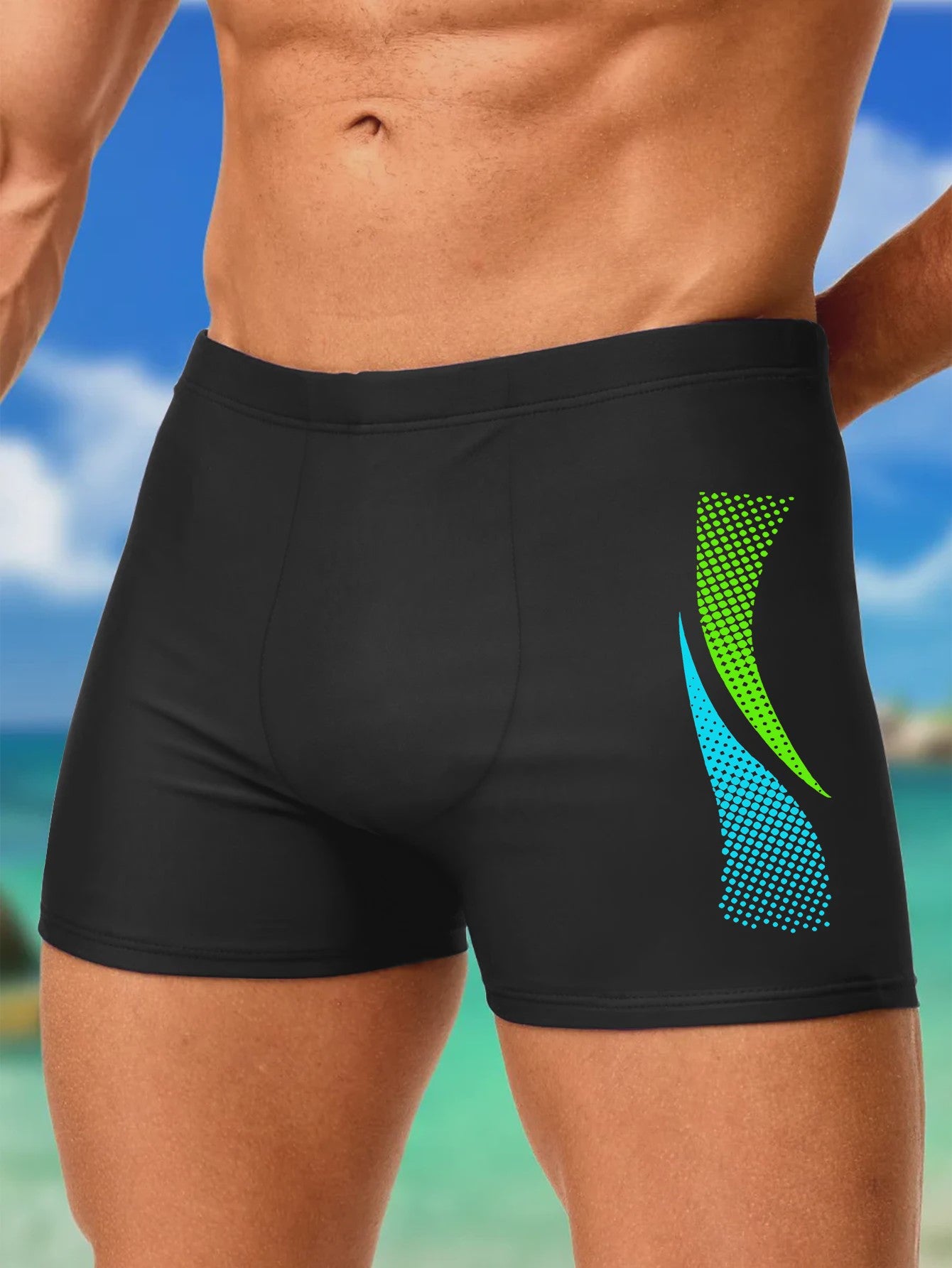 Heren Zwembroek Boxershorts met Snelle Droogtijd en Modieuze Print