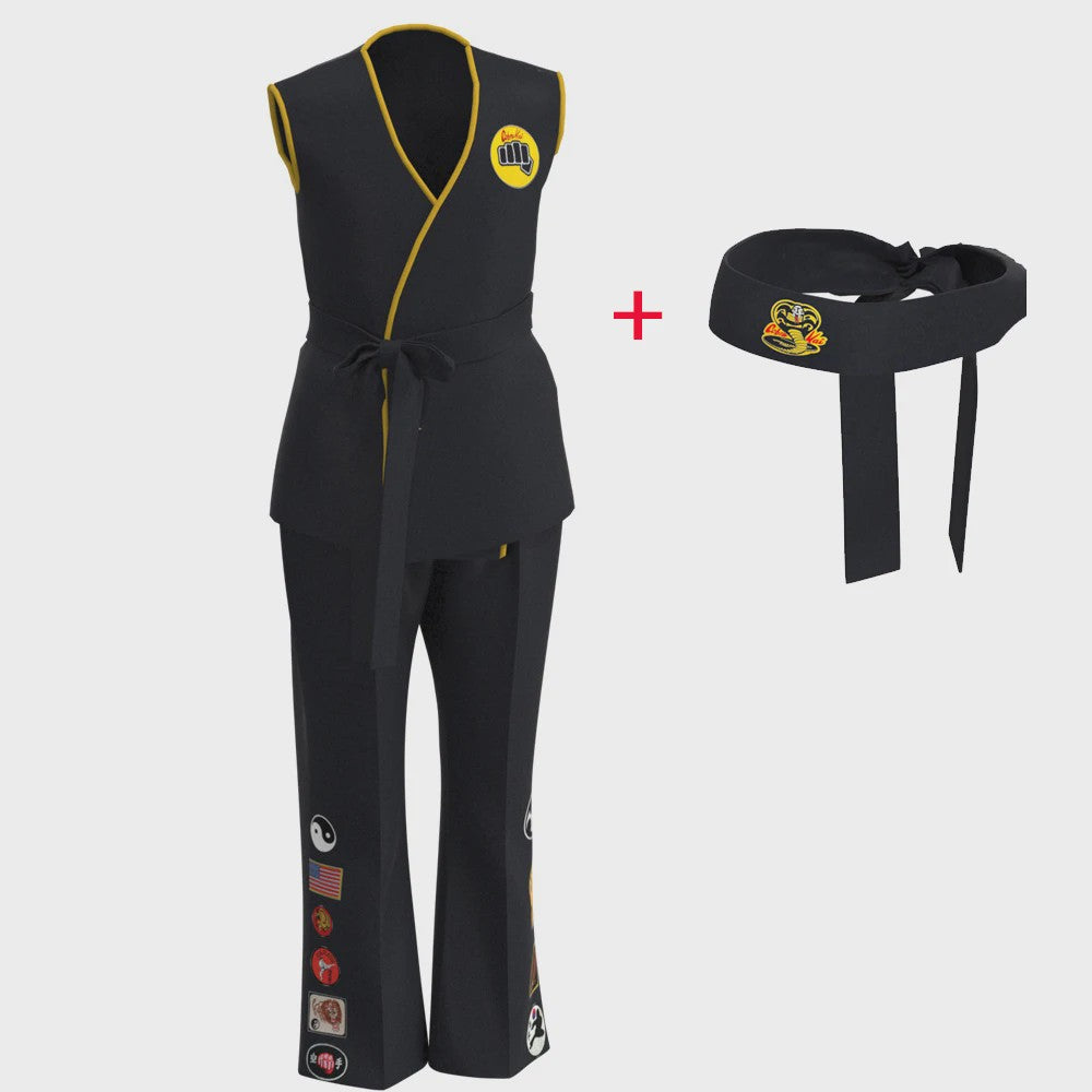 Cobra Kai Karatepak Kinderen & Volwassenen - Cosplay Kostuum met Hoofdband