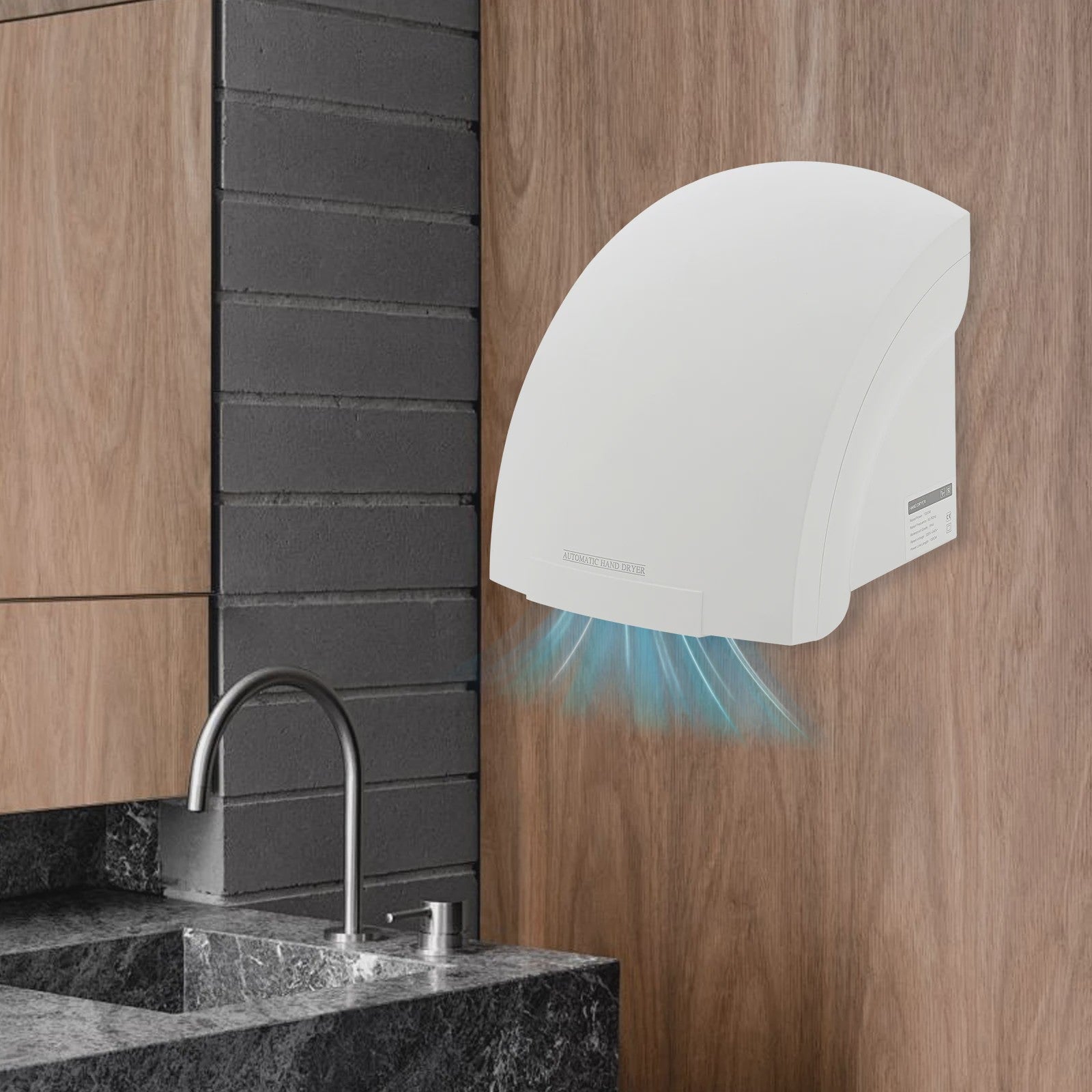 Automatische Handendroger Compact Wandmontage met Infrarood Sensor