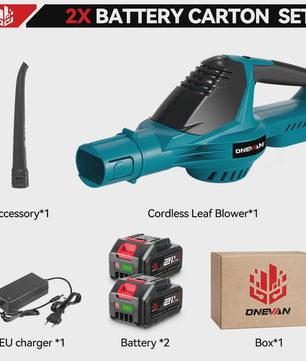 ONEVAN 5500W Krachtige Accu Bladblazer - Borstelloos, 5 Snelheden, Makita Batterij Compatibel