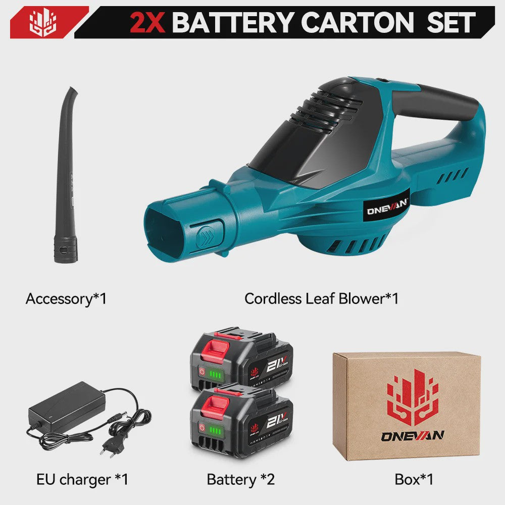 ONEVAN 5500W Krachtige Accu Bladblazer - Borstelloos, 5 Snelheden, Makita Batterij Compatibel