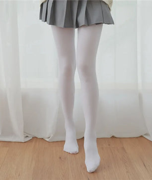 120D Lolita Stijl Dijhoge Nylon Kousen - Zoet & Sexy - Melkwit