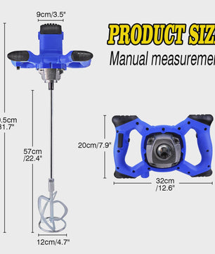 Krachtige Handmixer 2600W - 6 Snelheden voor Verf, Cement en Meer