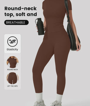 Dames Yogaset: Body-fitting Sneldrogende Sportkleding voor Fitness en Yoga