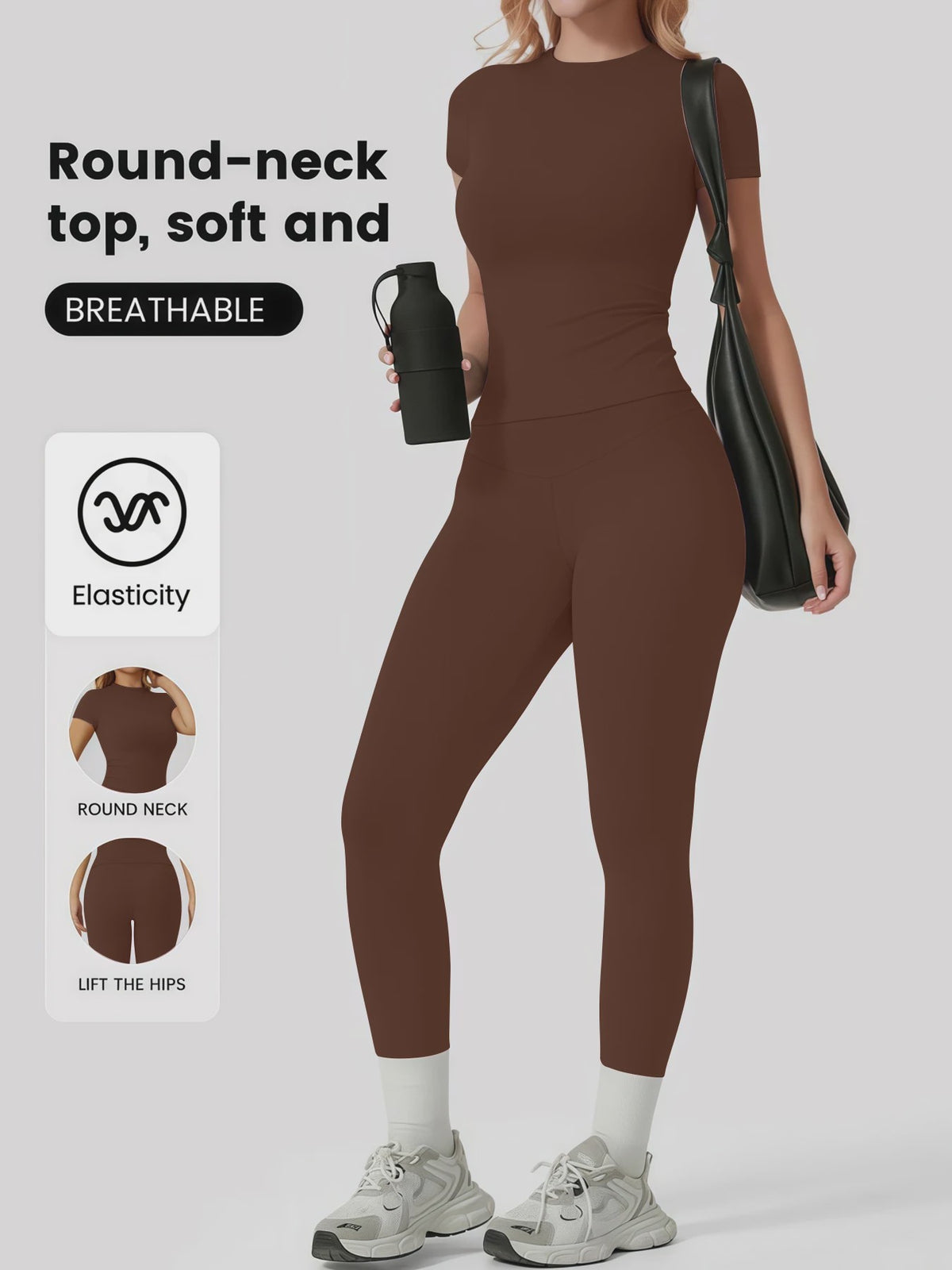 Dames Yogaset: Body-fitting Sneldrogende Sportkleding voor Fitness en Yoga