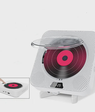 Draagbare Bluetooth CD Speler met Stereo Geluid, LED Scherm en Wandmontage