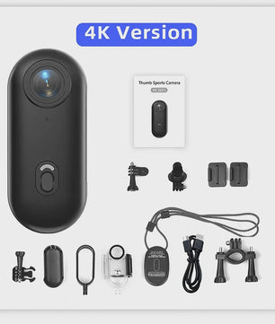 4K Mini Actiecamera met WiFi & Magnetische Bevestiging - Lichtgewicht POV Camera voor Motor, Fiets, Sport & Vlog