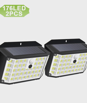 Solar Buitenlamp met Bewegingssensor - 176 LED, IP65 Waterdicht, 3 Modi