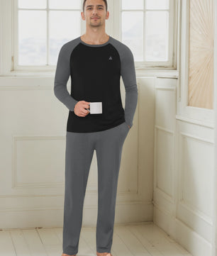 Heren Lange Katoenen Pyjama Set - Comfortabel Loungewear voor Alle Seizoenen