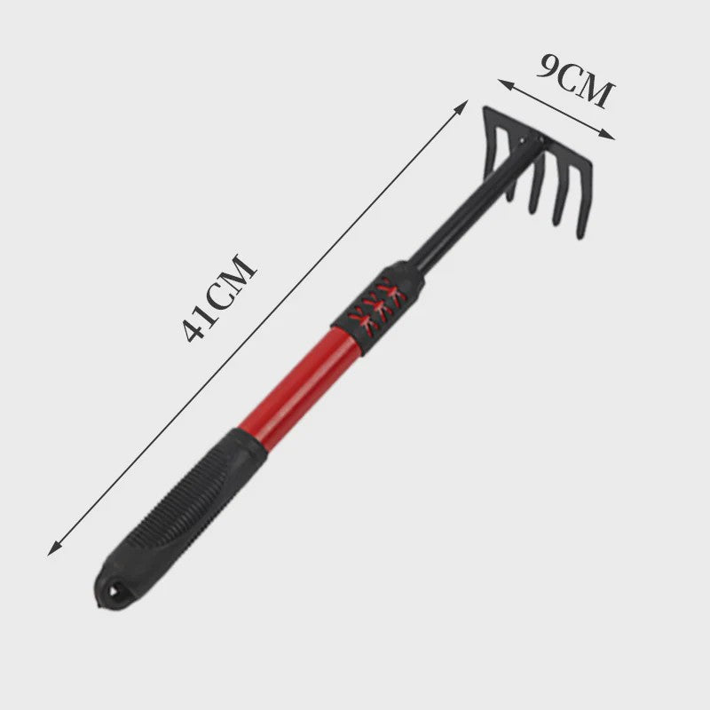 Tuin Gereedschap Set: Spade, Hark en Schoffel met Verlengbare Handgreep