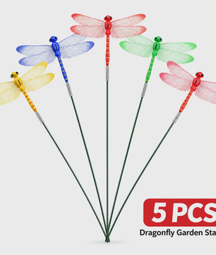Kleurrijke 3D Libellen Tuindecoratie - Set van 5, 10, 25 of 50 Stuks