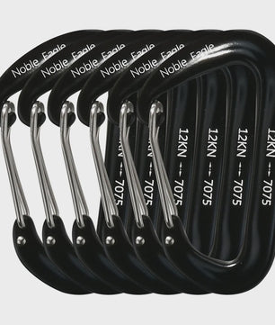 Set van 6 Karabiners 12kN D-Ring - Robuust Aluminium voor Outdoor & Klimmen