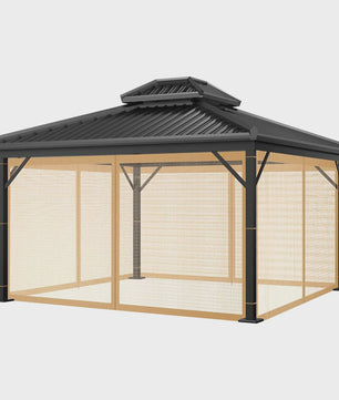 Muggennet voor Gazebo - 300x300cm of 360x360cm - Insectenwering met Ritsen
