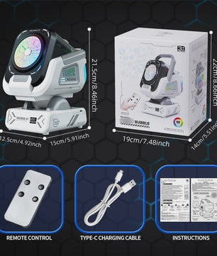 Automatische Bellenblaasmachine met Afstandsbediening, RGB Verlichting en 1800mAh Batterij